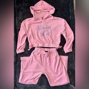 Pink Kids Matching Jogger Set
